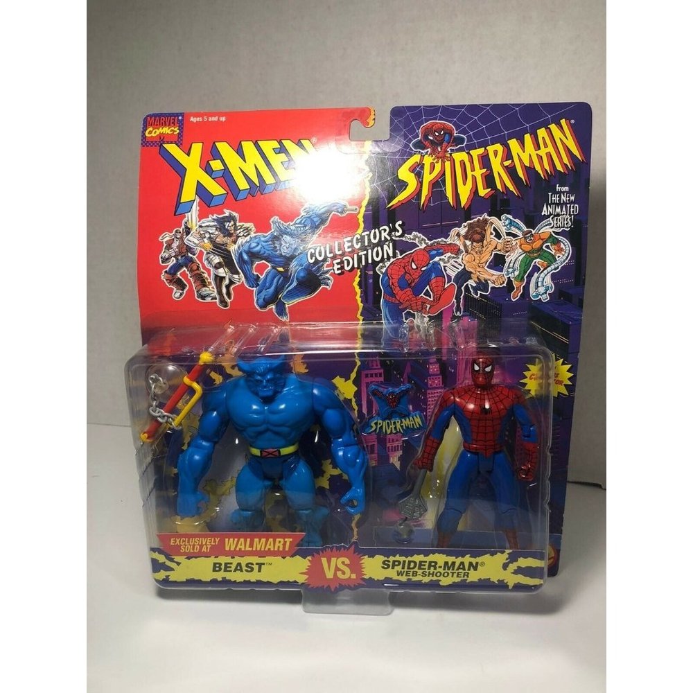X-Men Beast VS Spider-Man Figure Set 1994 ToyBiz